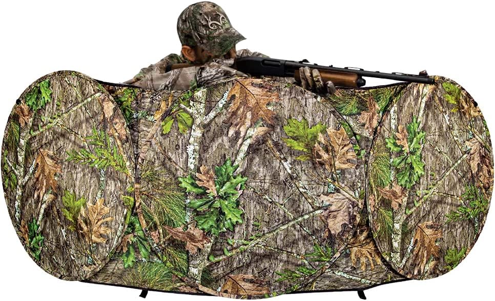Jakehouse Lightweight Durable 96" x 27" Compact Size 2-Person Capacity Portable Turkey Hunting Ground Blind - Mossy