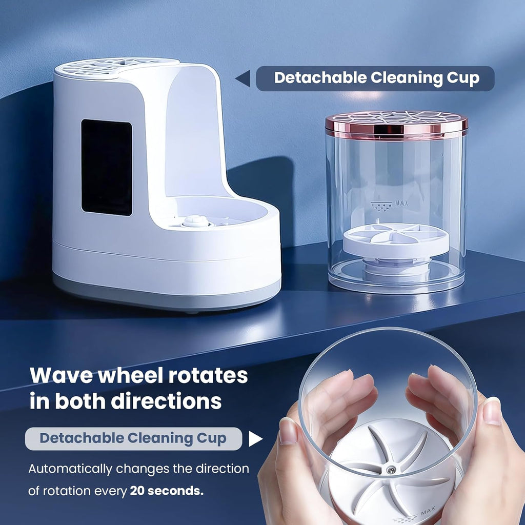 3 IN 1 Electric Makeup Brush Cleaner Machine With Drying Function, Automatic Cleaner Brushes Cleaner, Cosmetic Make