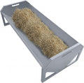 22 Gallon Capacity Livestock Feeder, 45" Hay Feeder for 10 Sheep Once, Heavy Duty Steel Livestock Feeding Trough for