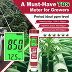 pH Meter for Water, 4 in 1 EC PPM Temp pH Tester for Hydroponic | TDS Water Tester for Drinking Water, Digital pH
