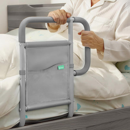 Bed Rails for Elderly Adults, ASTM Approved Bed Assist Rail with Dual Non-Slip Handles for Easily Getting in & Out of