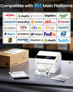 Bluetooth Thermal Label Printer with 750 Pcs Labels