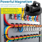 ZyCooom 225-Pc Magnetic Cable Ties Set,Magnetic Zip Tie Mounts & Cable Ties