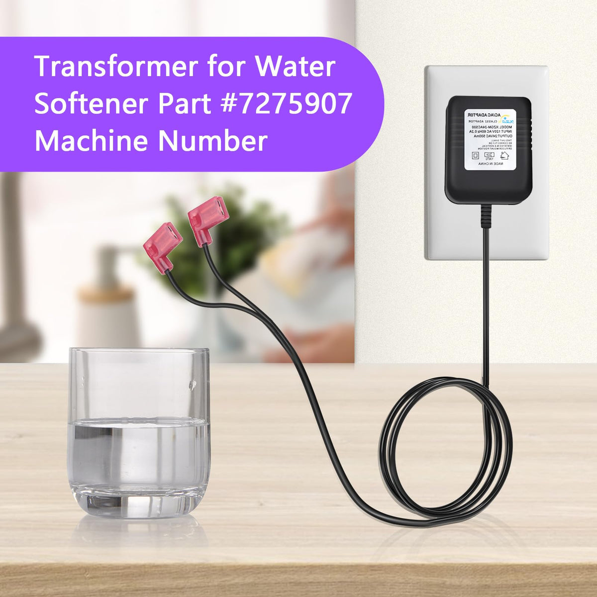 24V AC Power Adapter Transformer for Water Softener Part # 7275907