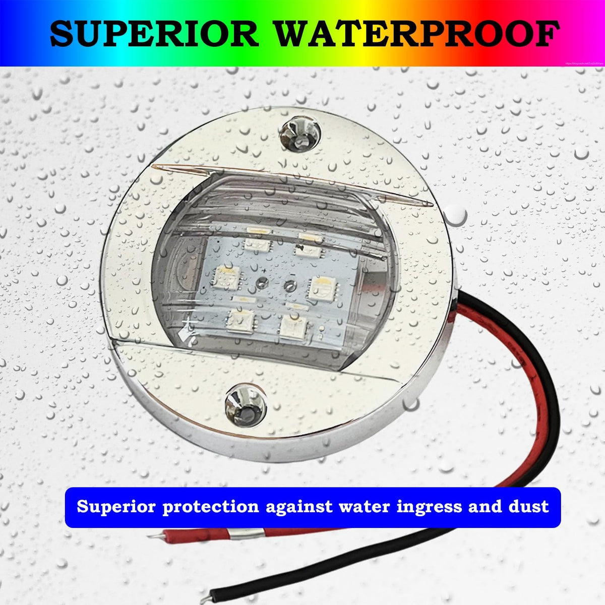 Marine Boat Courtesy Lights, 3’’ RGBW Boat Interior/Deck Lights