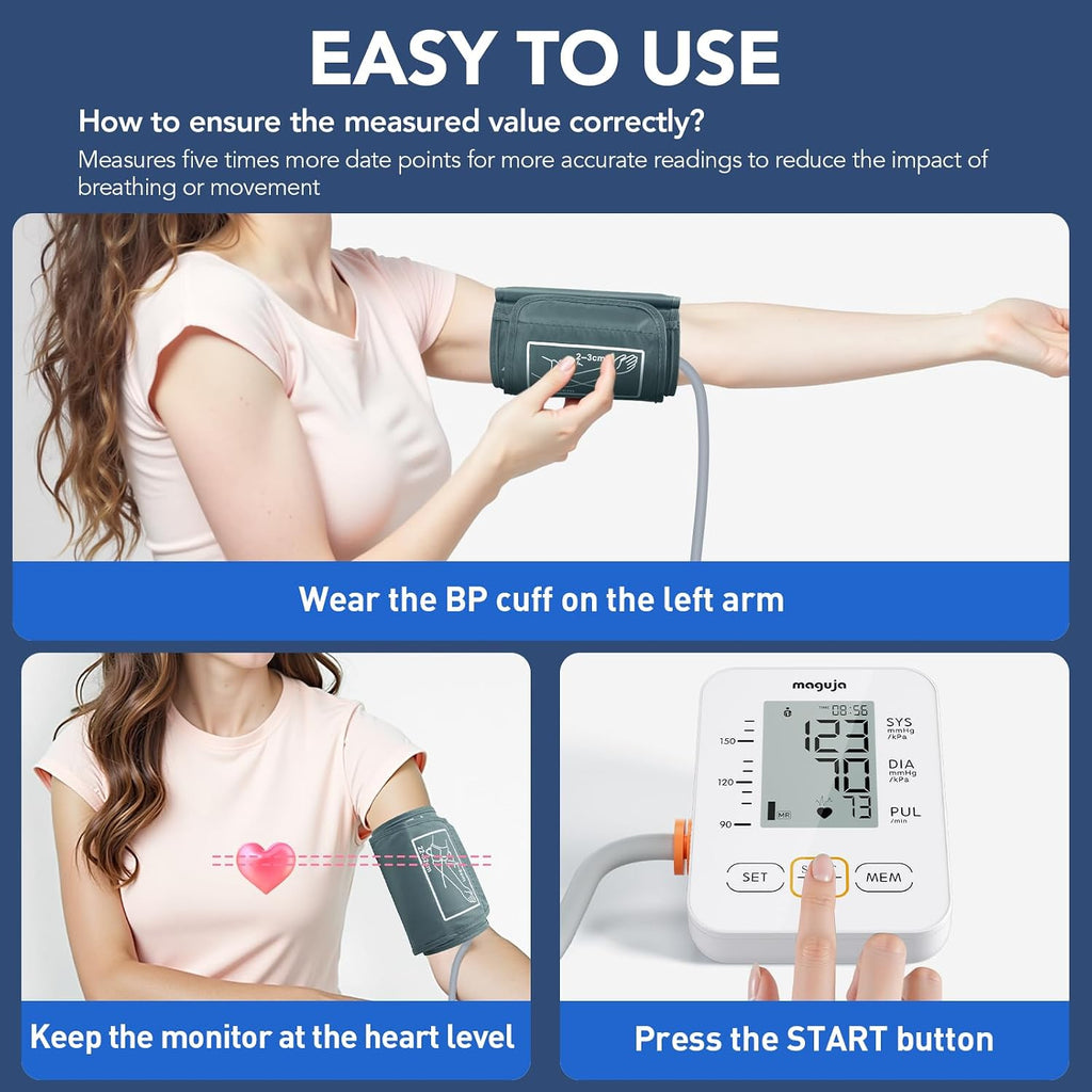 Blood Pressure Monitors with Large Blood Pressure Cuff for Home Use