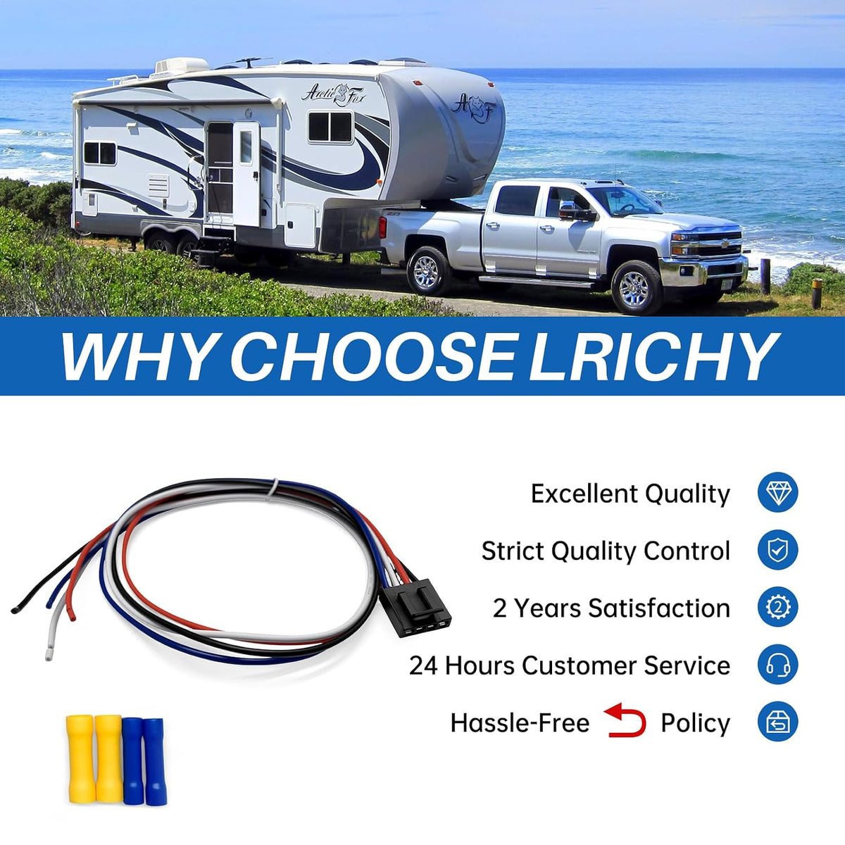 8506911 Universal Pigtail Trailer Brake Controller Wiring Harness