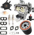 FH661V Carburetor Fit for Kawasaki FH641V, FH721V, FX850V, FH601V, FX801V with 49065-0724 Oil Filter&Fuel Pump, Compatible with 22 HP Engines, Replaces 15004-1010, 15004-7024, 15004-0757, 15004-1005