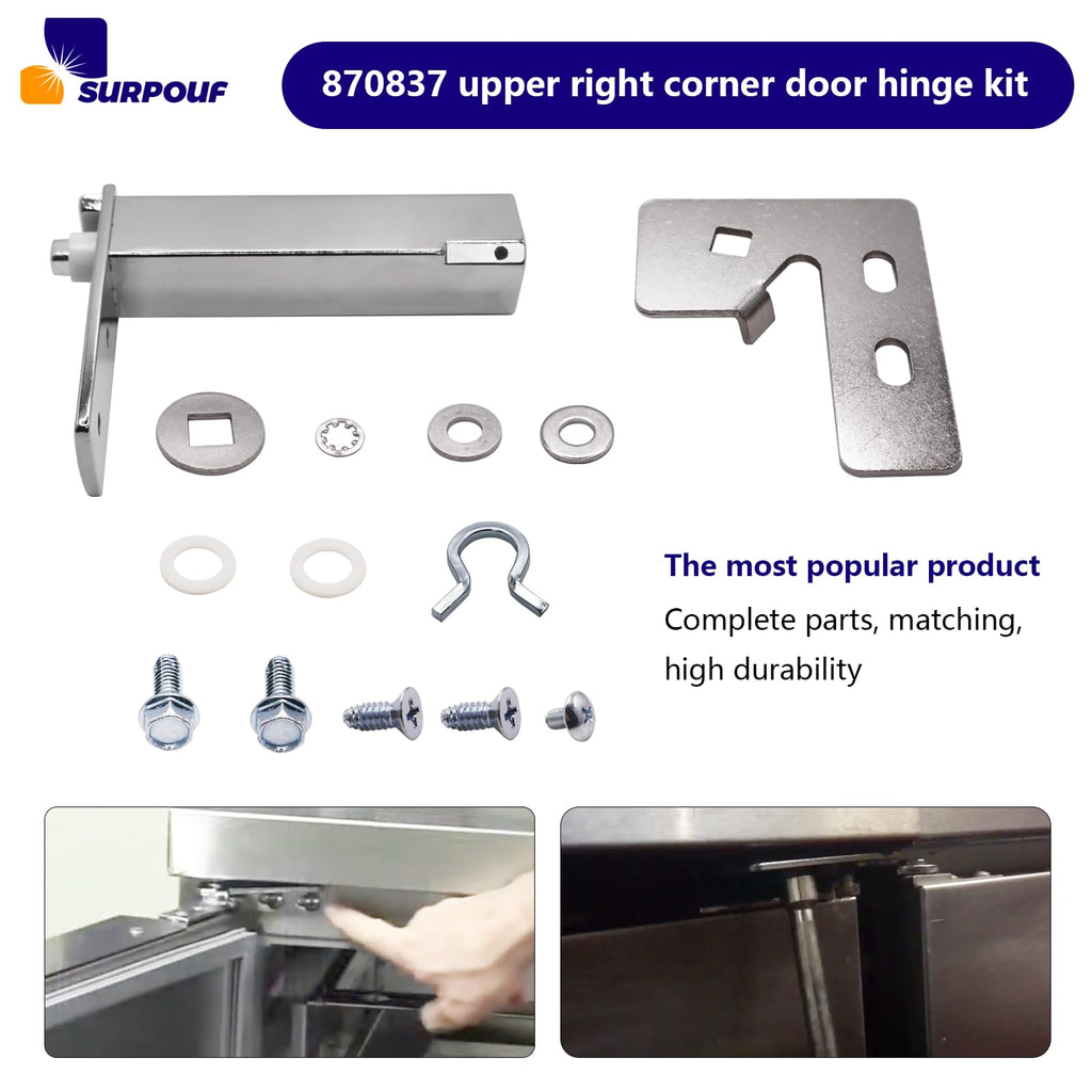 870837 Top Right Door Hinge Kit Compatible with True