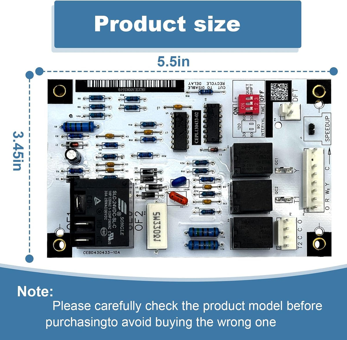 HK32EA008 CEBD430433-10A Defrost Control Board for Carrier/Bryant/Payne HK32EA003 CES0130076-00 1185790 CEPL130433-01 Defrost Control Board