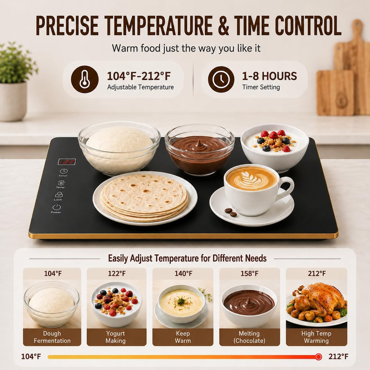 63"×12" Food Warmers for Parties Buffet, Linkable Warming Trays for Buffets