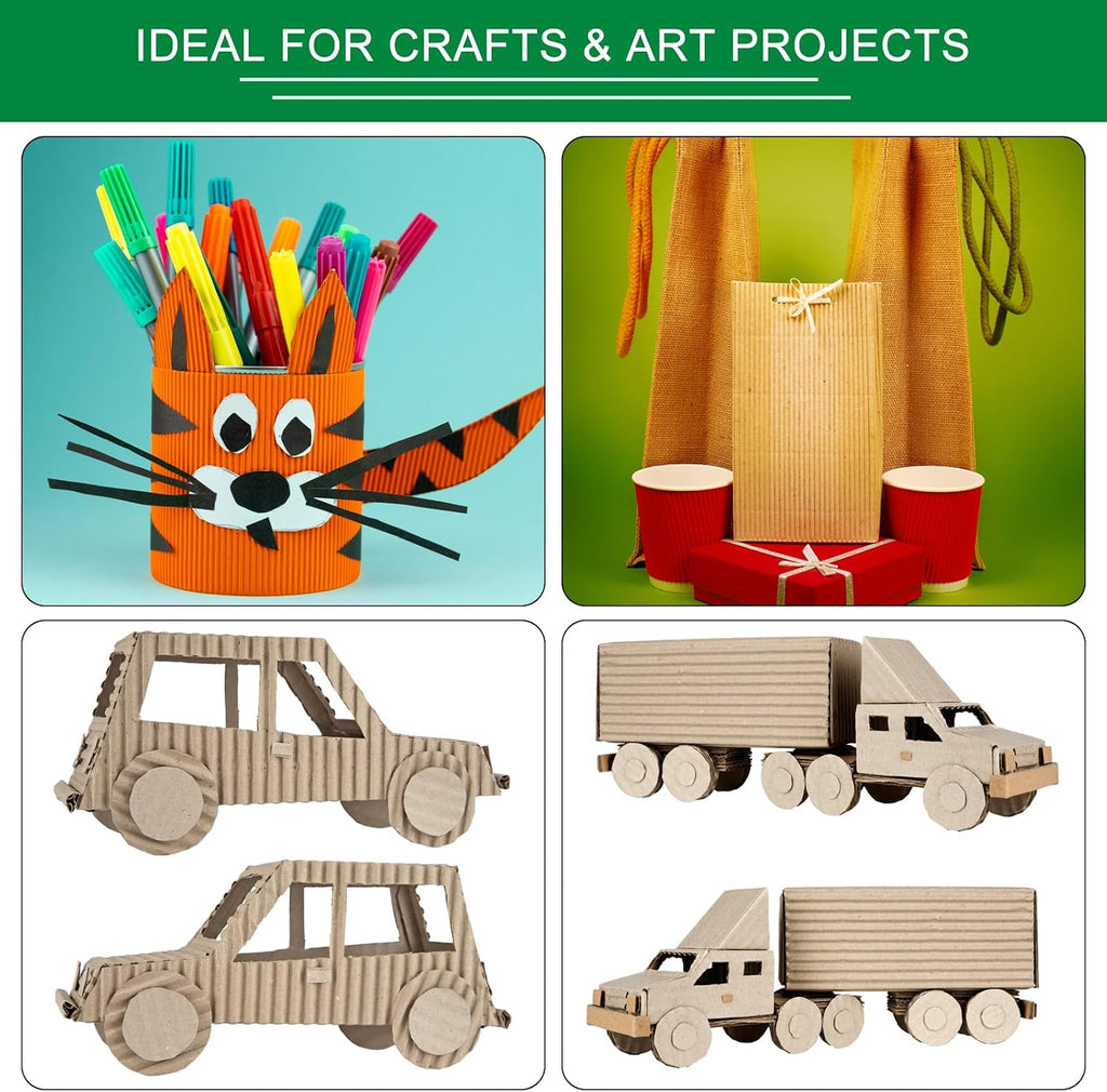 Corrugated Cardboard Paper Sheets, Corrugated Paper Cardboard Inserts [for Craft and DIY Projects] - 11.8x8.3