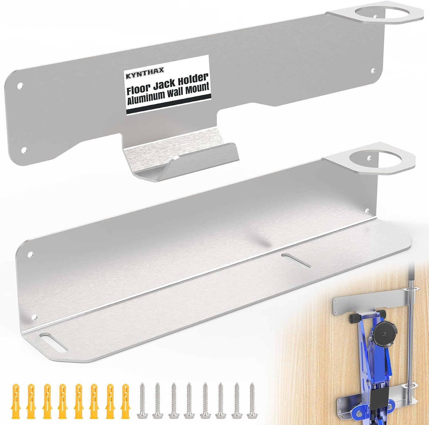 1.5-3 Ton Floor Jack Wall Mount, Aluminum Low Profile Jack Holder
