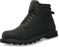 Steel Toe Work Boots for Men, 6-Inch Non Slip Comfortable Leather Waterproof Industrial Construction Safety Workboots