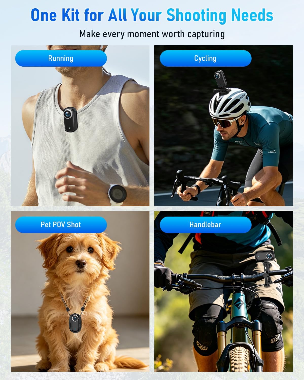 4K Mini Action Camera with 1.47" Screen, Wearable Body Camera, Small Camera with Magnetic Clip, Thumb Size Cam with