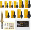 Rivet Nut Tool,Hand Nuts Riveter,Rivnut Tool with Metric and SAE,Rivet Nut Tool Rivet Nut Kit with a Step Drill Bit & 100 Rivet Nuts Assortment Kit