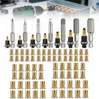 7 Rivet Nut Pliers & 70 Press-in Nuts Tool Kit for M3 to M12 Installation