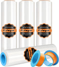 Stretch Film Shrink Wrap Roll for Moving 18" x 1500', 4 Rolls | Industrial Plastic Saran Wrap Roll, 80 Gauge, 600%