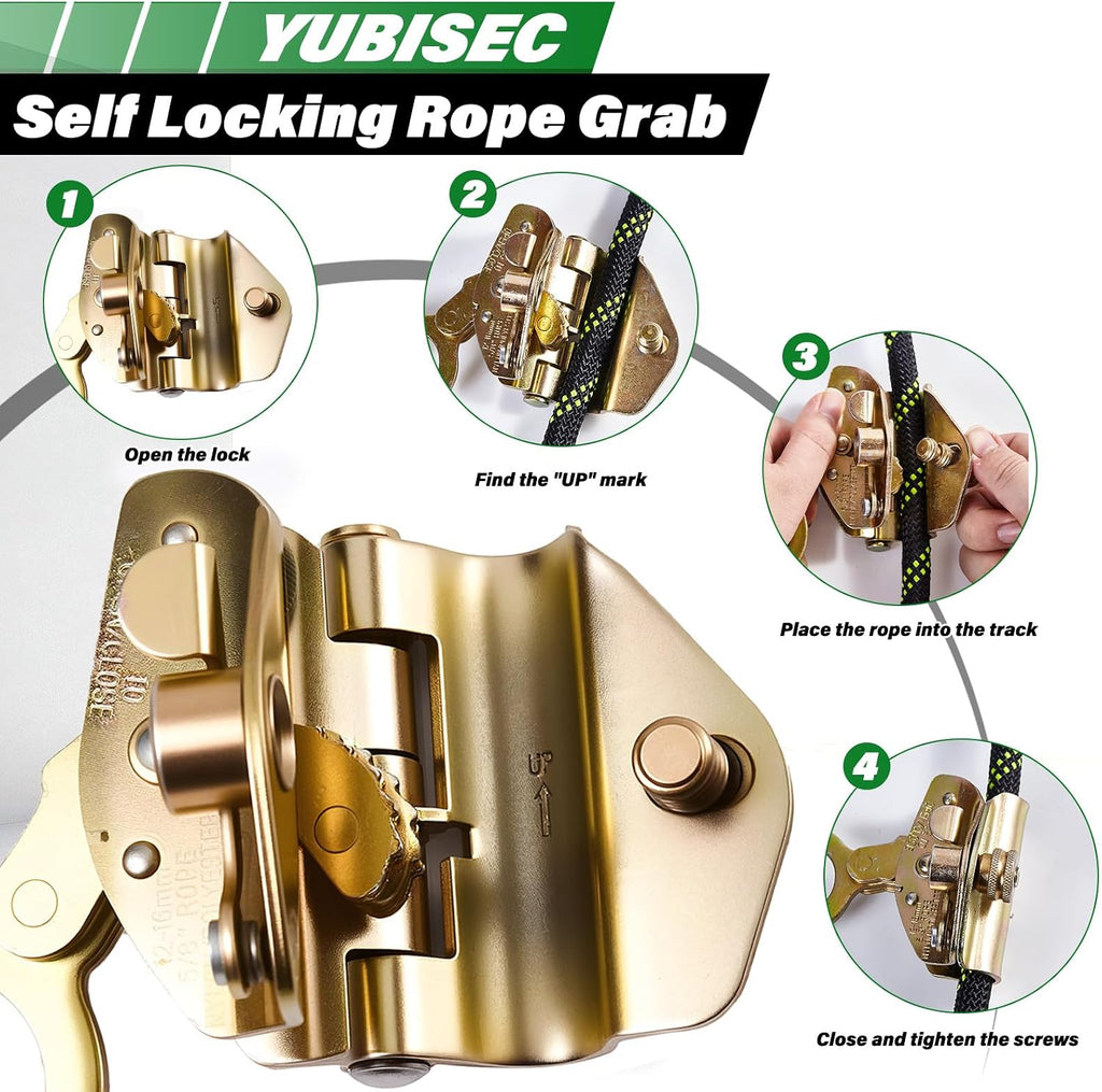 Vertical Lifeline Assembly 150FT, Fall Protection Rope Safety Lanyard