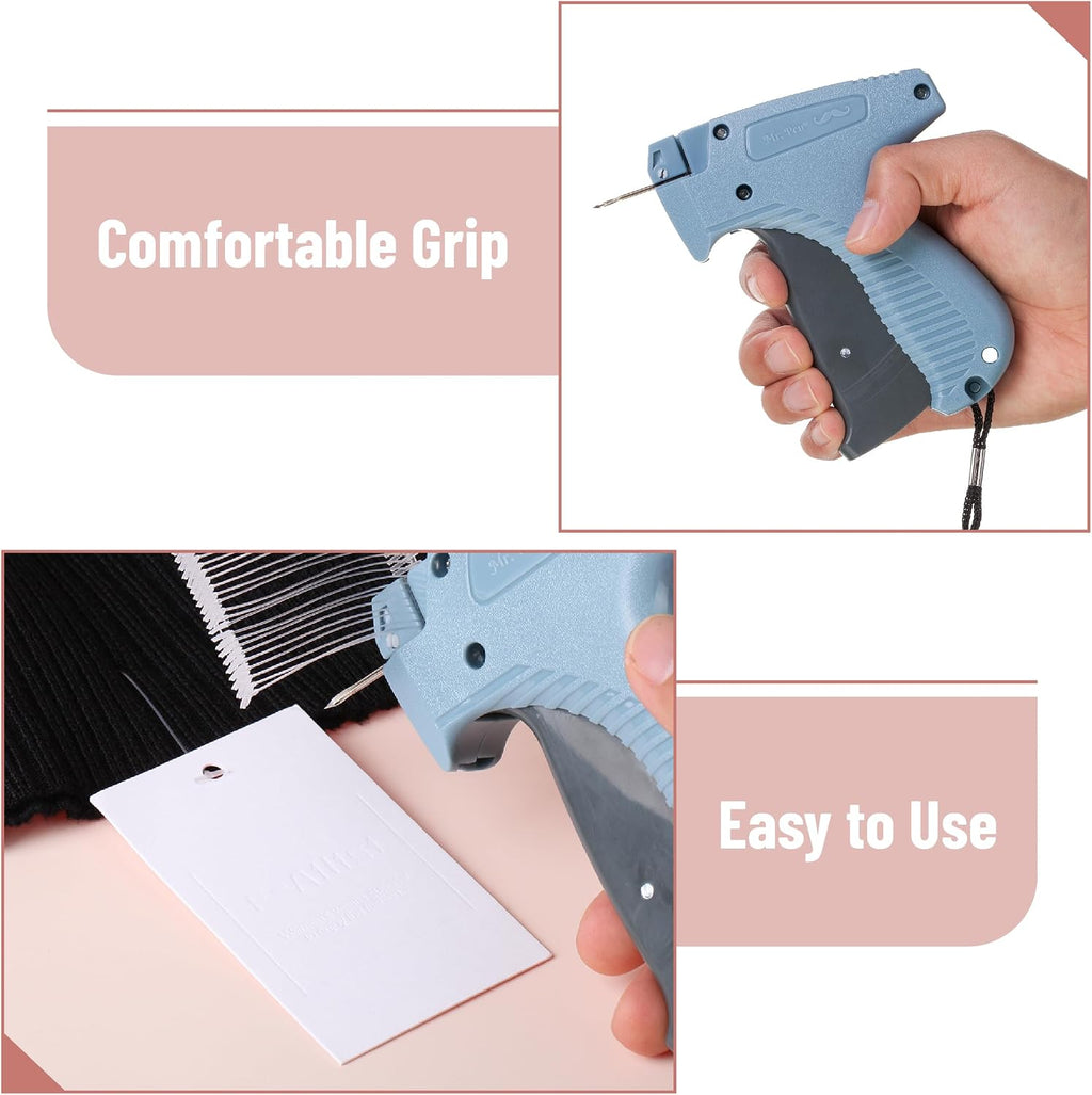 Price Tagging Gun, Hangtag Attacher with 1000 Barbs | 2" Long Barbs Fasteners and 5 Needles, Pricing Tag Gun for