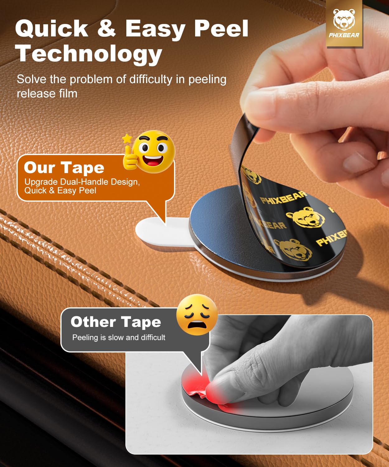 Extreme Env. Double Sided Sticky Pads for Dash Cam Mount - Outdoor Heavy Duty Strong Mounting Tape Waterproof Heat