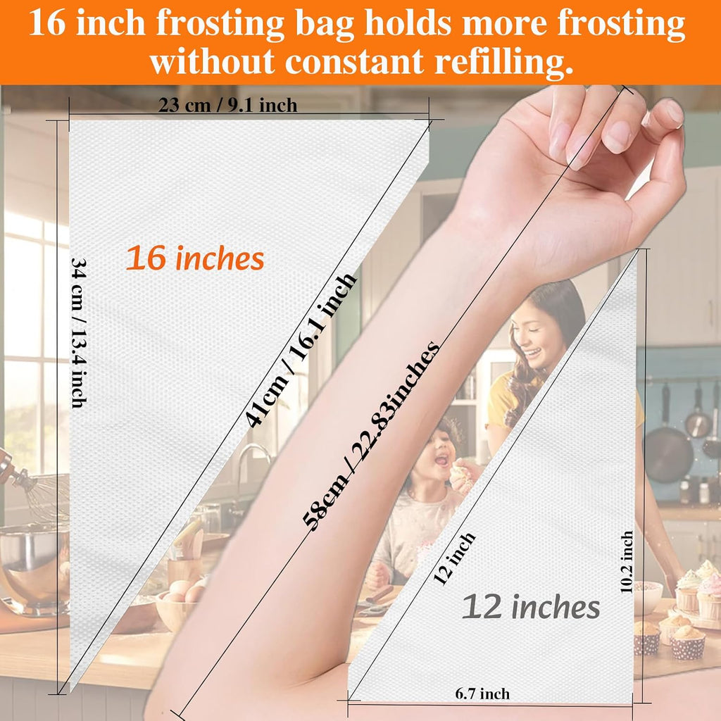 16 Inch Disposable Piping Bags, 500 PCS Icing Bags