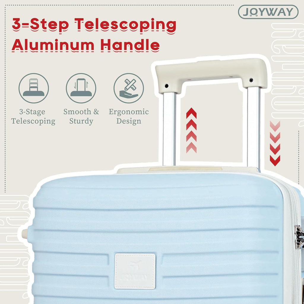 Expandable Luggage Sets 5 Piece, Lightweight Hard Shell Travel Suitcase Set with Spinner Wheels and TSA Lock (5 piece