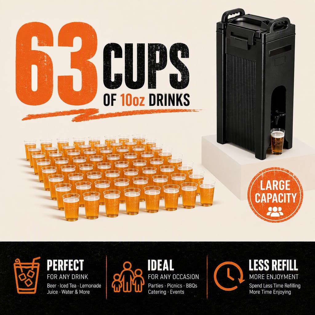 5Gal Insulated Beverage Dispenser 2-Pack Commercial Catering