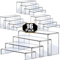 Acrylic Risers Display Stands, Acrylic Stands for Display 16Pcs 4Set | Clear Risers Display Stands, Acrylic Display