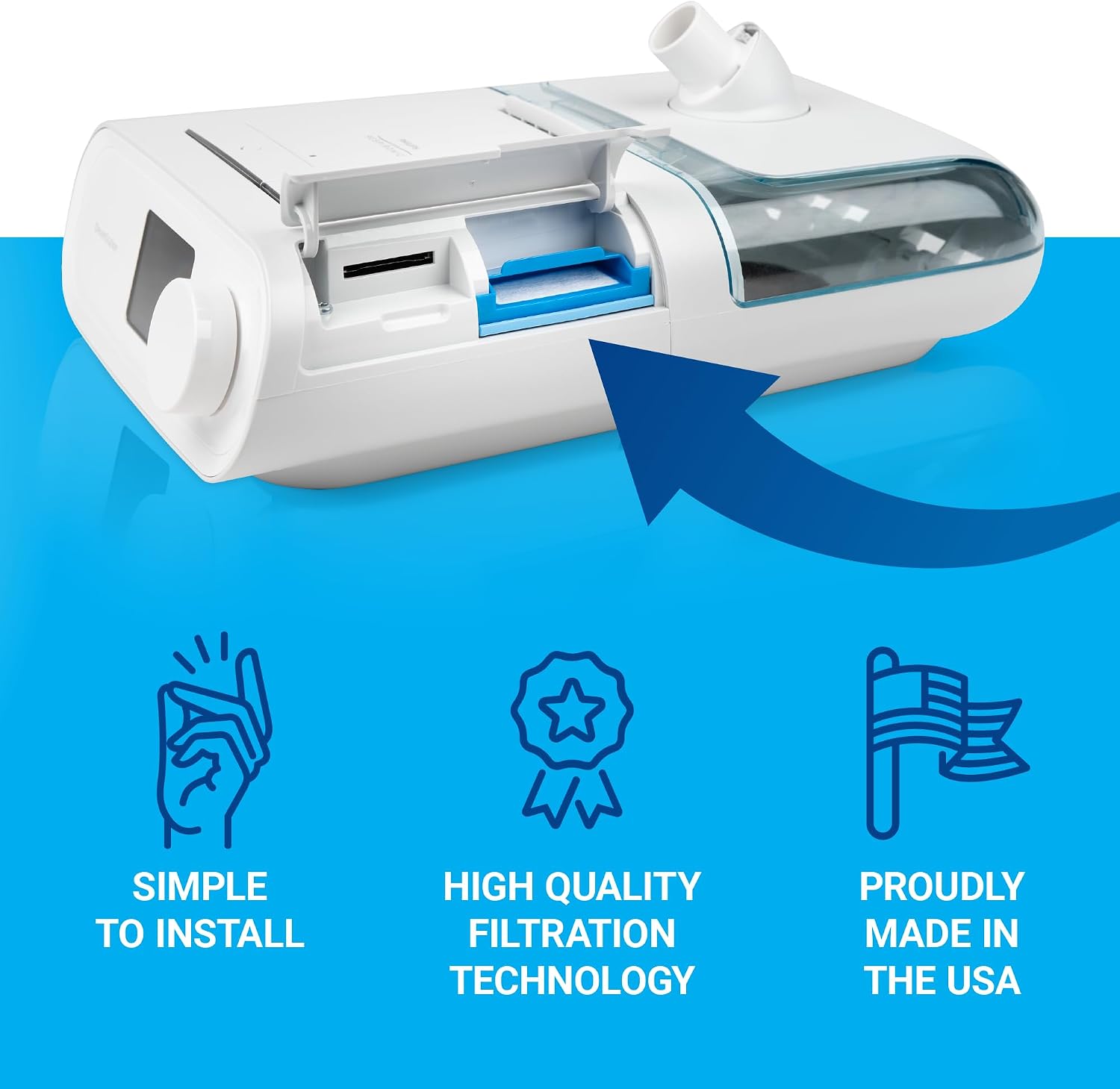 CPAP Filters (27 ct) for Respironics DreamStation 1 CPAP Machine. Includes 18 Ultrafines and 9 Reusable Filters (27