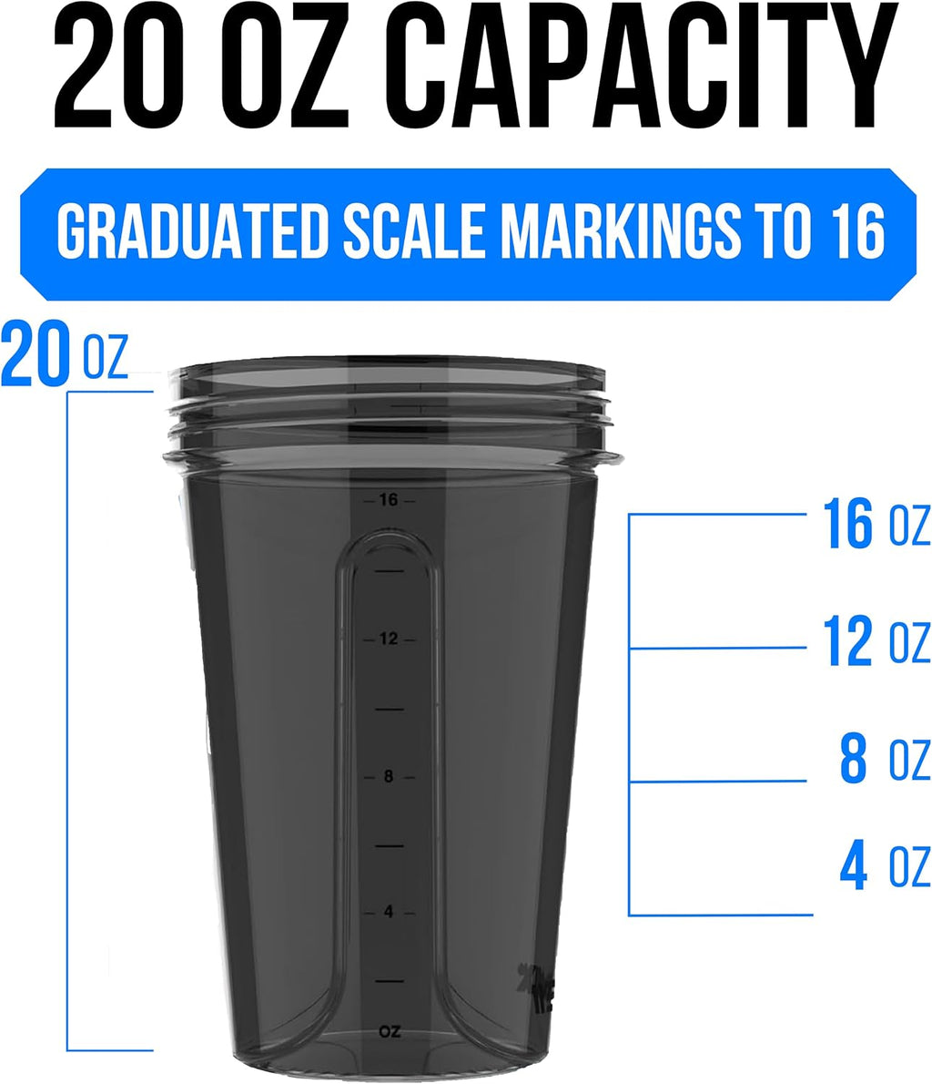 2 Pack 20oz Protein Shaker Bottle for Protein Mixes, Black/Transpar | 2x Wire Whisk, Leak Proof Shaker Cups for