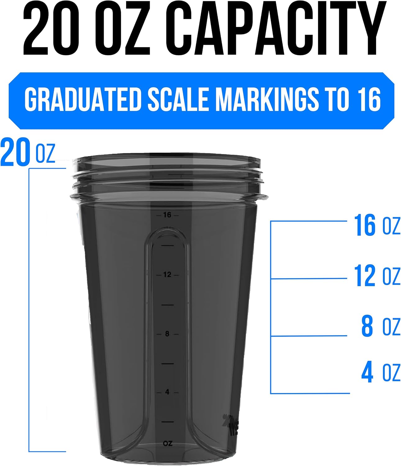 2 Pack 20oz Protein Shaker Bottle for Protein Mixes, Black/Transpar | 2x Wire Whisk, Leak Proof Shaker Cups for