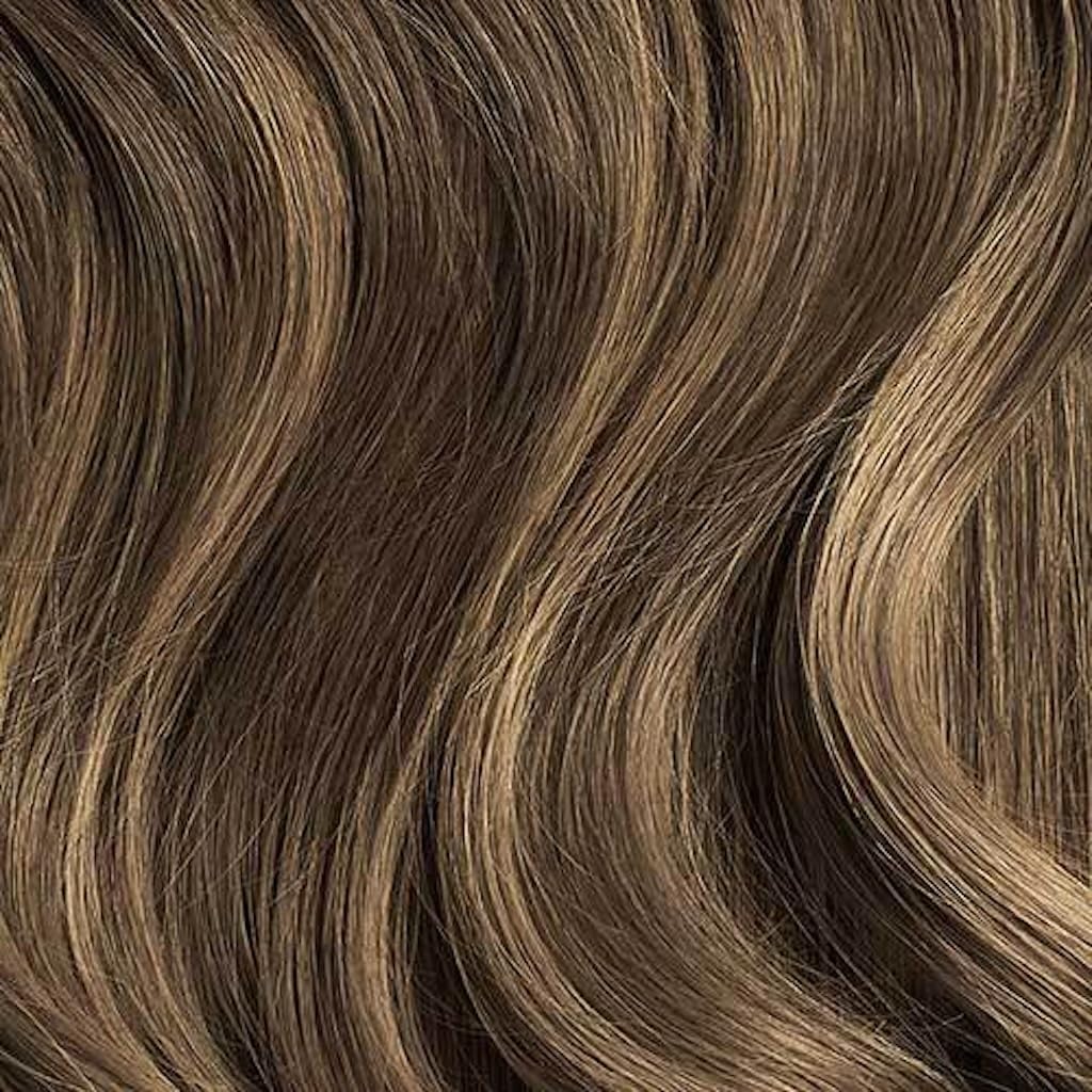 Clip-in Volume Boost Hair Extension Ash Brown Balayage (5T18A) | 16 Inches,100 Grams,5-Piece Starter Kit Remy Human