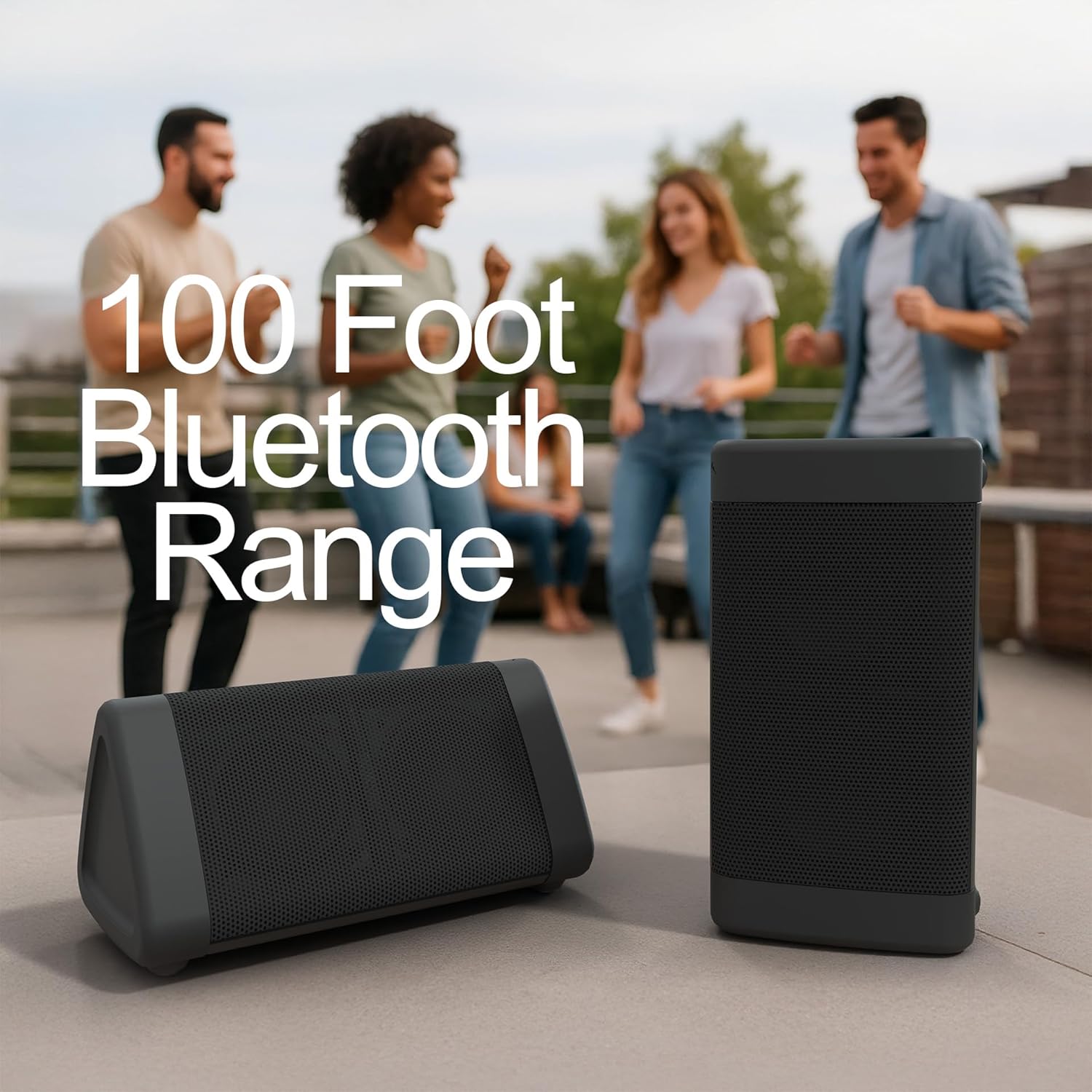 OontZ Angle 3 (4th Gen) – Portable Bluetooth Speaker, 12W Stereo Sound, 24 Hour Playtime, Rich Bass, 100 Foot