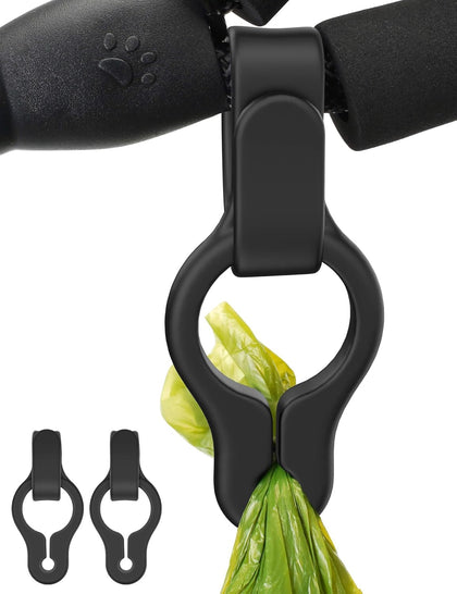 2-Pack Silicone Used Poop Bag Holder - Hands-Free Leash Attachment, Never Hold a Stinky Bag Again! Secure Carrier for