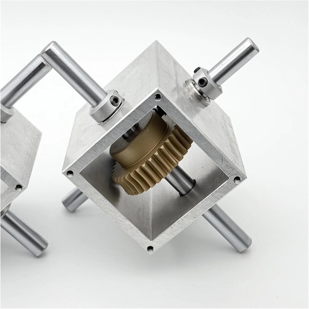 Transmission Gearbox 8MM 1:1/15/20/25/30/35 Manual Electric Micro Turbine Worm Gear Reducer Screw Lift Automation Equipment for DIY Mechanical Application(BZ01-1 50x50x45mm)