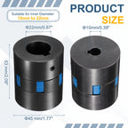 MECCANIXITY L075 Flexible Shaft Coupling 3/8" to 7/8" Bore Coupler Set