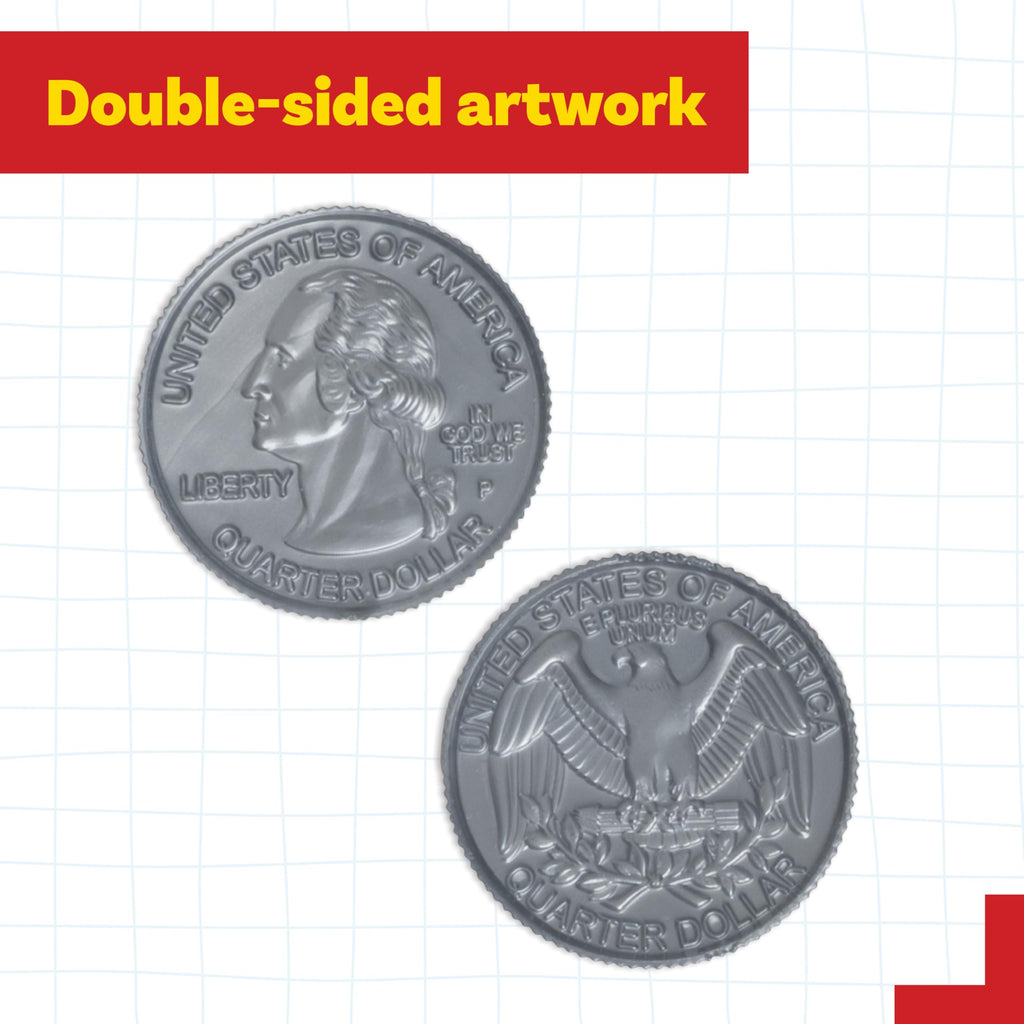 Play Quarters, Set of 100 Plastic Coins