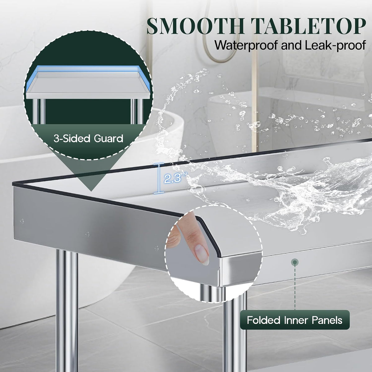 25-Inch Stainless Steel Equipment and Grill Stand