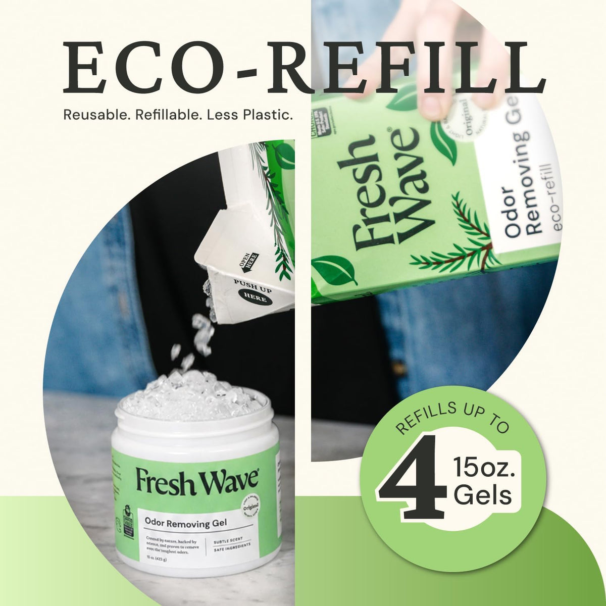 Original Odor Eliminator Gel 2Pk 15 oz - Air Freshener for Home