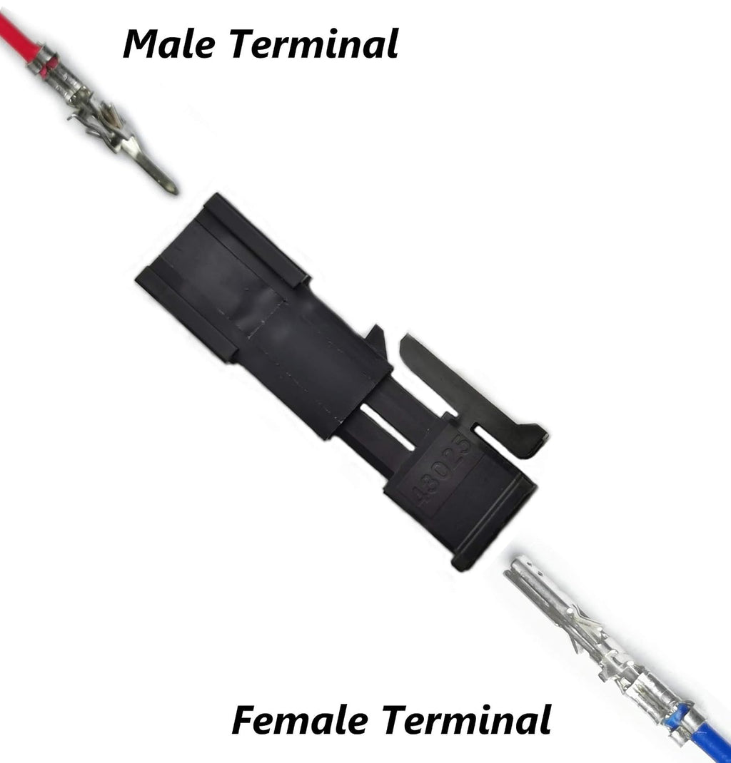 Molex Micro-Fit 3.0 dual row (2 Circuits) Male & Female receptacle plug, w/Terminal sockets, (Pack of 10 Complete Set)