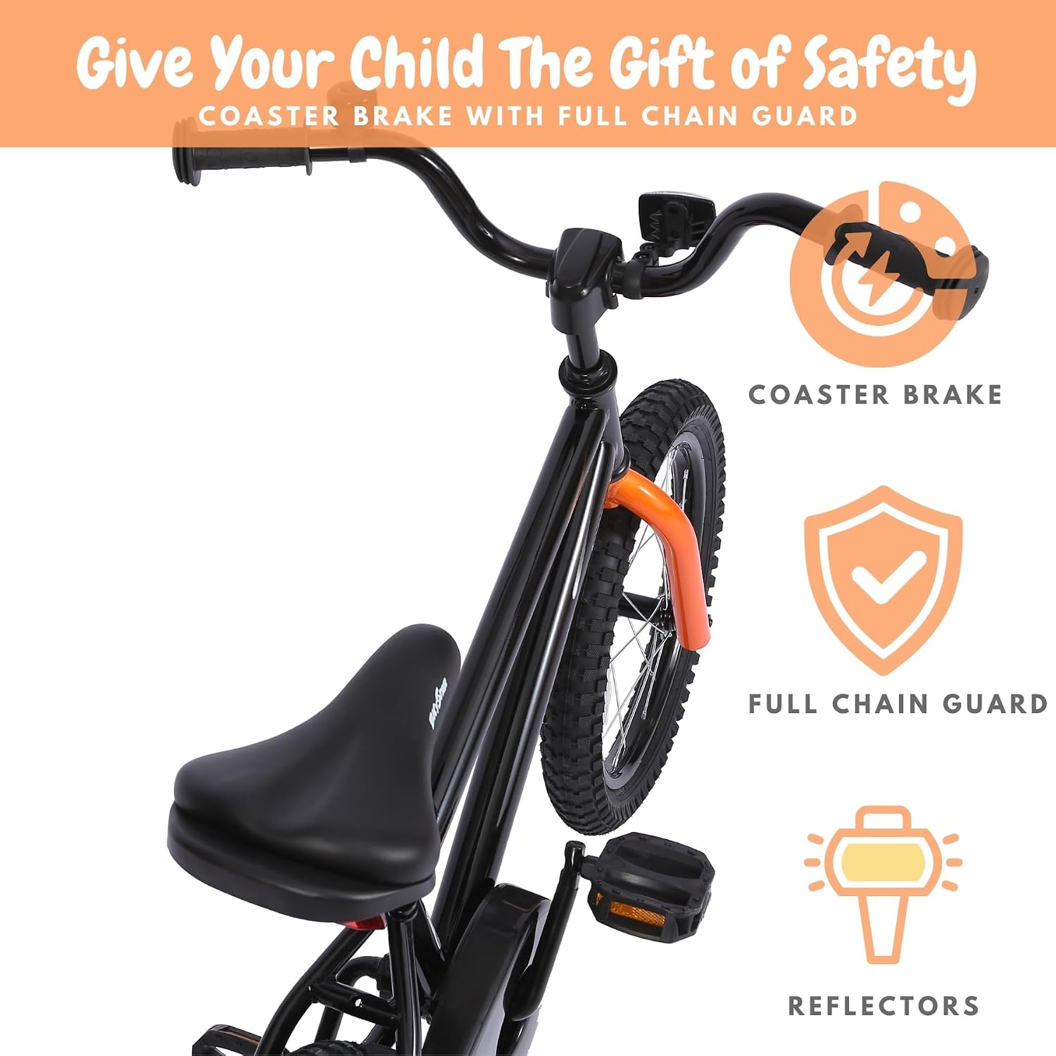 Kids Bike with Training Wheels, BMX Bicycle with Pedals for 2-4 Year Old Boys Girls, Birthday Gift