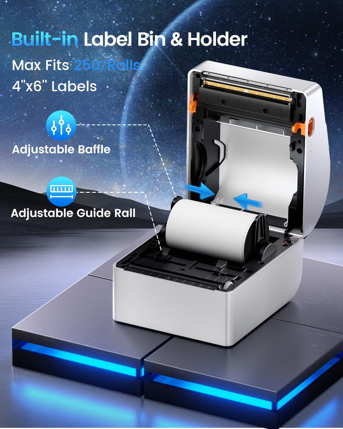 Bluetooth Thermal Label Printer with 750 Pcs Labels