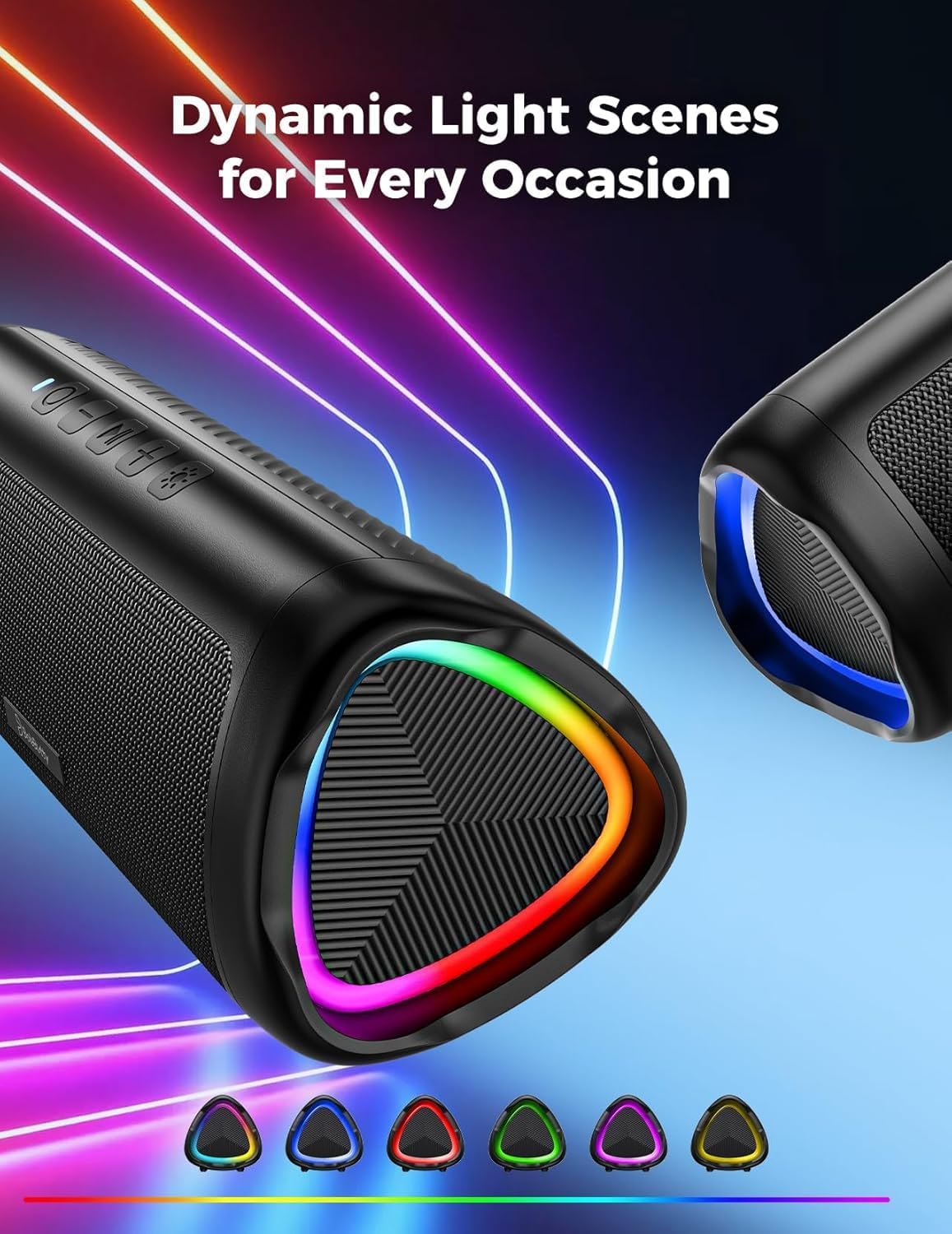 Bluetooth Speaker, 20W HD Sound, Portable Wireless, IPX5 Waterproof, Up to 24H Playtime, TWS Pairing, for