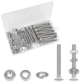 18 Sets 1/4-20 x 2 Carriage Bolts Screws, 304 Stainless Steel