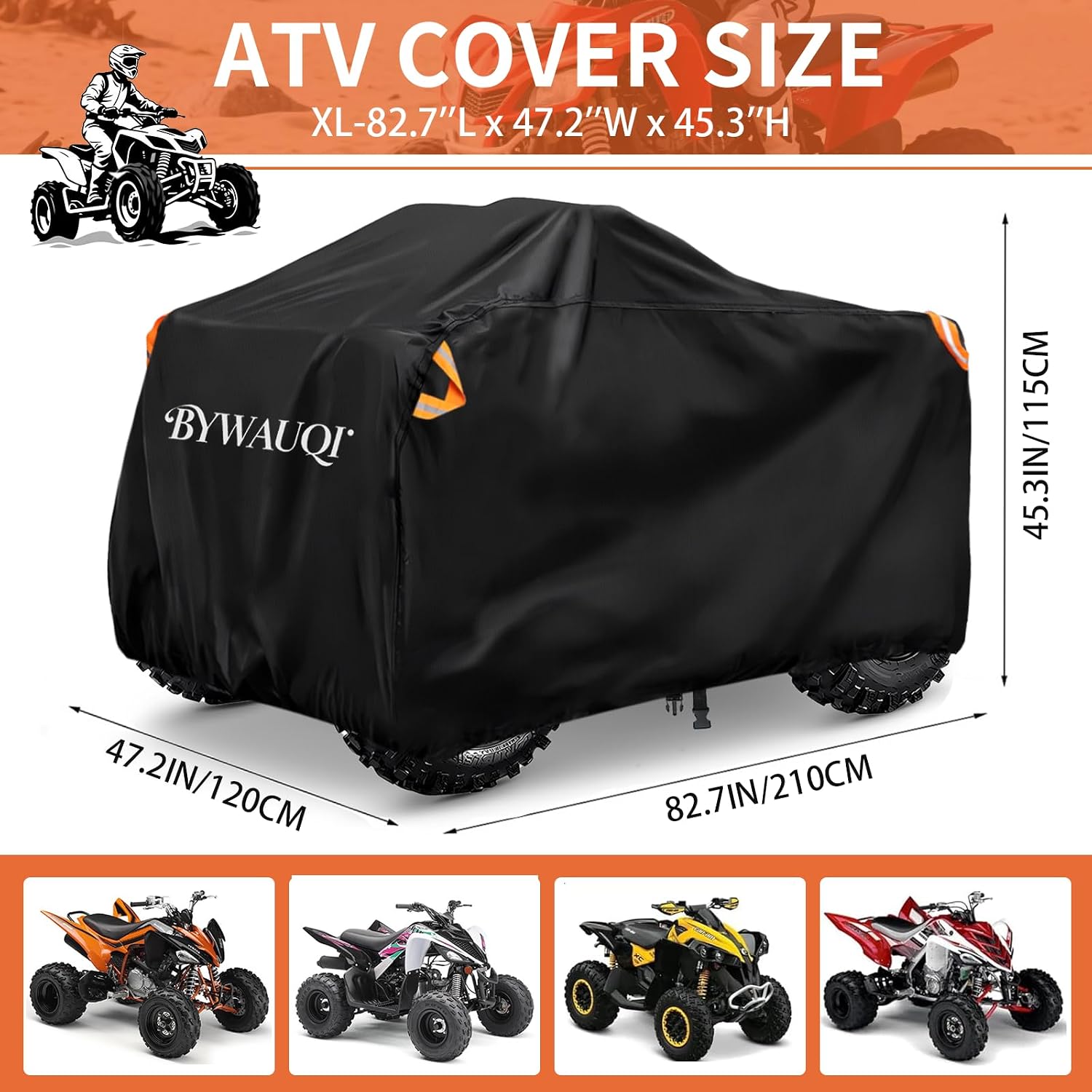ATV Cover Waterproof Outdoor Heavy Duty 4 Wheeler Cover for Honda XL | ATV Covers Waterproof Outdoor Heavy Duty Quad