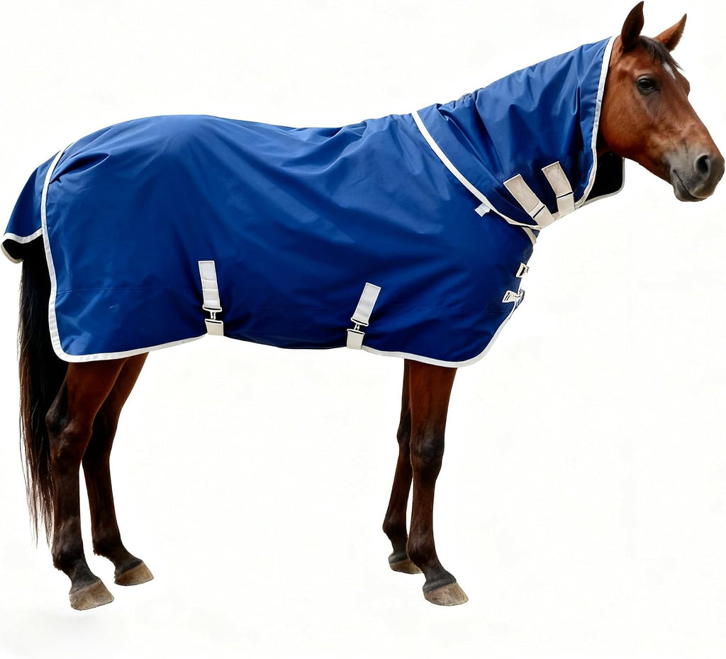 Horse Blanket Winter Water Resistant,220g Warm Cotton Filling Liner 1200D Premium Turnout Horse Blanket,Medium Weight
