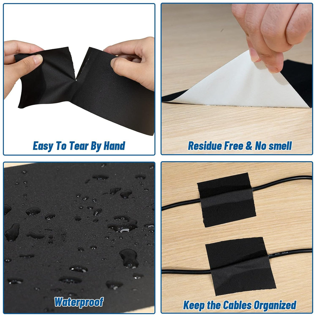 Black Gaffer Tape, 30 Yards x 2 Inch Wide, 8 Pack