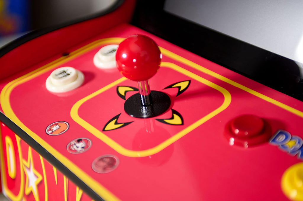 Classic Home Arcade Machine - 60 Retro Games - Tabletop and Bartop - Full Size LCD Screen, Buttons and Joystick (Red)