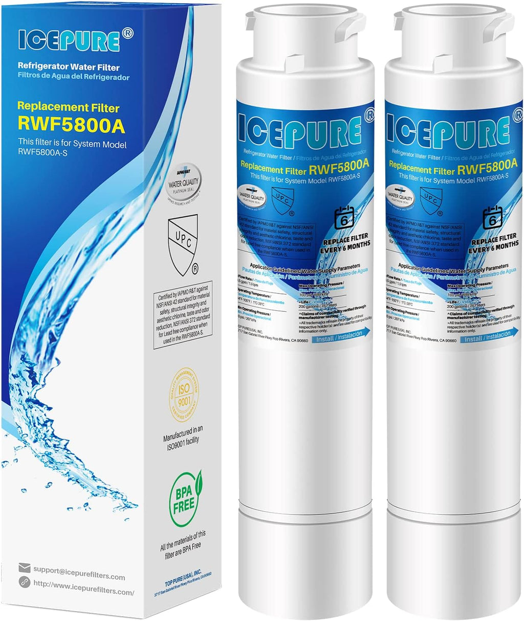 RWF5800A Refrigerator Water Filter Replacement for Frigidaire EWF02, Pure Source Ultra II, PureSource Ultra 2